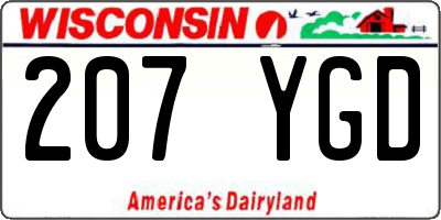 WI license plate 207YGD