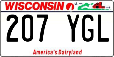 WI license plate 207YGL
