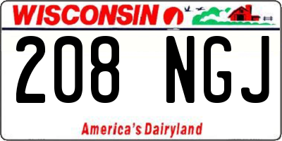 WI license plate 208NGJ