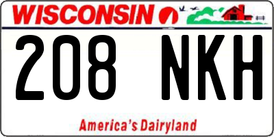 WI license plate 208NKH