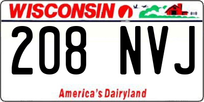 WI license plate 208NVJ