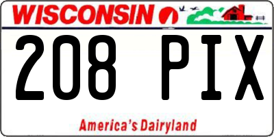 WI license plate 208PIX