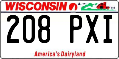 WI license plate 208PXI