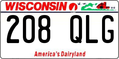 WI license plate 208QLG