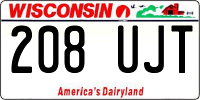 WI license plate 208UJT