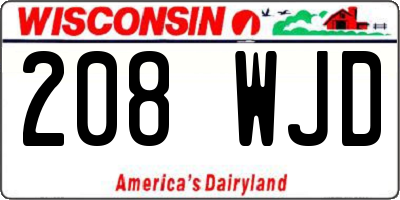 WI license plate 208WJD