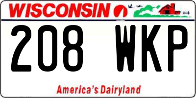 WI license plate 208WKP