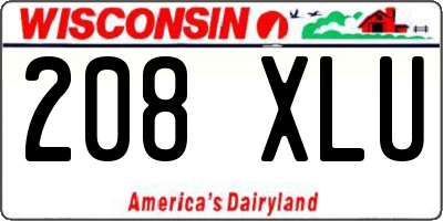 WI license plate 208XLU