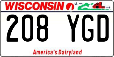 WI license plate 208YGD