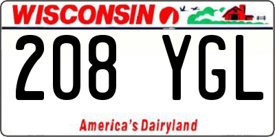WI license plate 208YGL