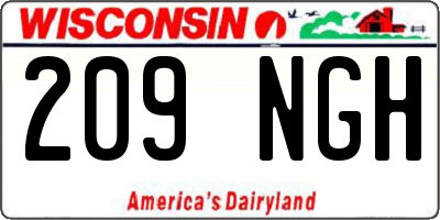 WI license plate 209NGH