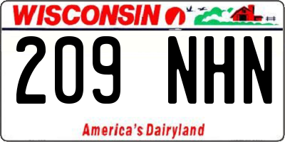 WI license plate 209NHN