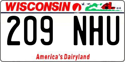 WI license plate 209NHU