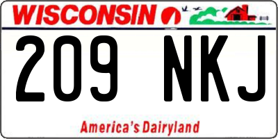 WI license plate 209NKJ
