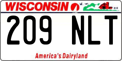 WI license plate 209NLT