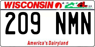 WI license plate 209NMN