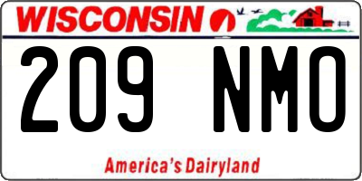 WI license plate 209NMO