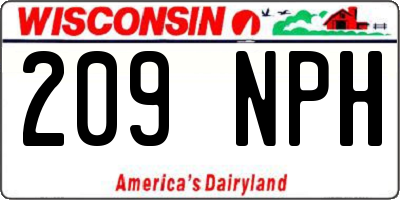 WI license plate 209NPH
