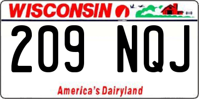 WI license plate 209NQJ
