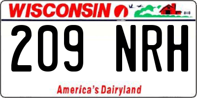WI license plate 209NRH