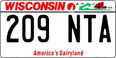 WI license plate 209NTA