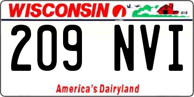 WI license plate 209NVI