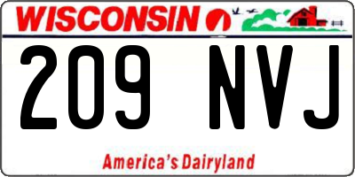 WI license plate 209NVJ