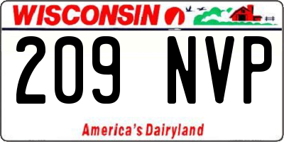 WI license plate 209NVP