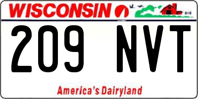 WI license plate 209NVT