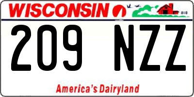 WI license plate 209NZZ