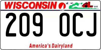 WI license plate 209OCJ