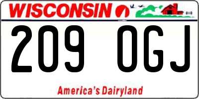 WI license plate 209OGJ