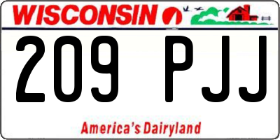 WI license plate 209PJJ