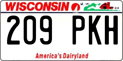 WI license plate 209PKH