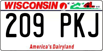 WI license plate 209PKJ