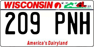 WI license plate 209PNH