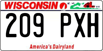 WI license plate 209PXH
