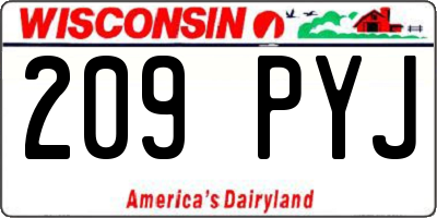 WI license plate 209PYJ