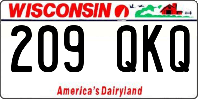 WI license plate 209QKQ