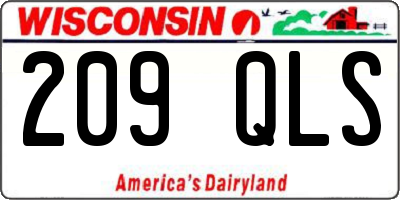 WI license plate 209QLS