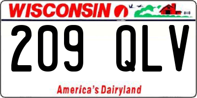 WI license plate 209QLV