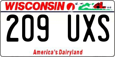 WI license plate 209UXS