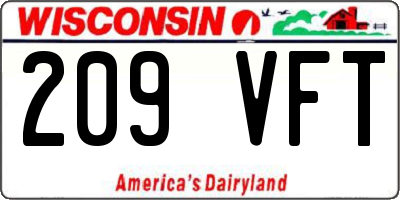 WI license plate 209VFT