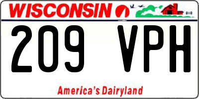 WI license plate 209VPH