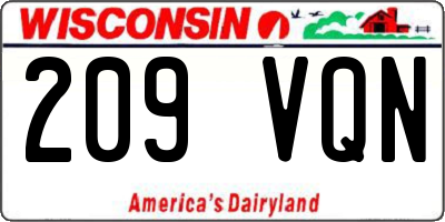 WI license plate 209VQN