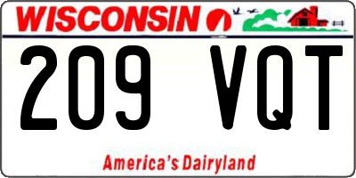 WI license plate 209VQT