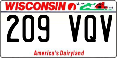 WI license plate 209VQV
