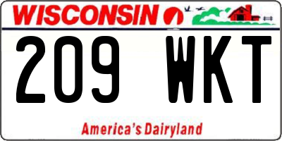 WI license plate 209WKT