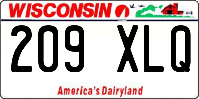 WI license plate 209XLQ