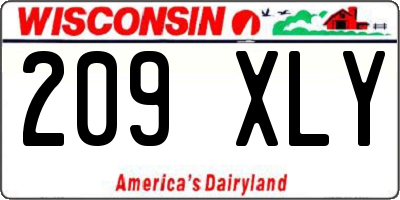 WI license plate 209XLY